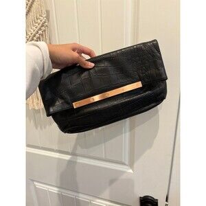 NEW Joie Helena Clutch in Black Croc